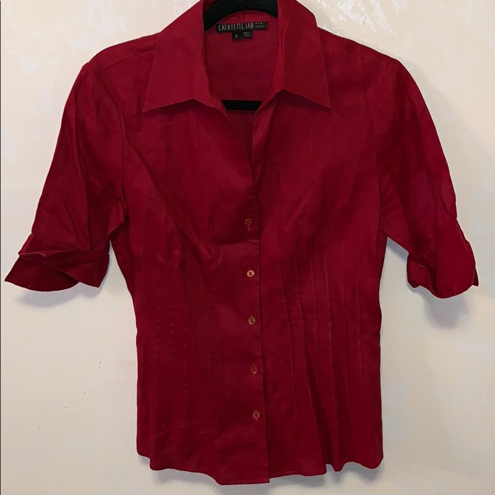 Lafayette Fitted Linen Blouse